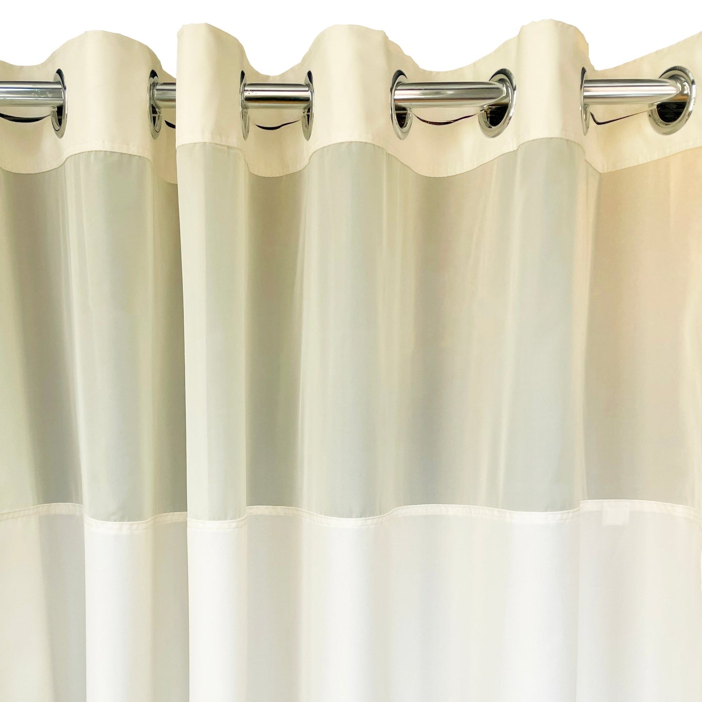 Mystery Beige 71x74" Hookless Shower Curtain