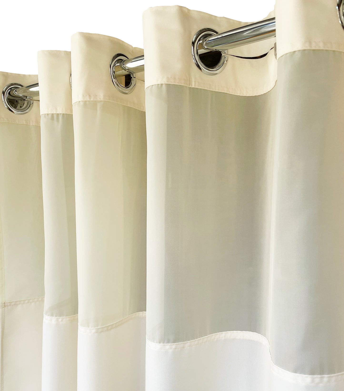 Mystery Beige 71x74" Hookless Shower Curtain
