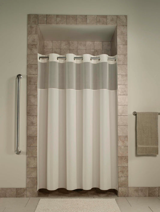 OTRT Mystery Beige 71x74" Shower Curtain with Wind