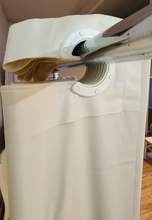 OTRT Pin Dot Beige 71x92" G Rings Shower Curtain