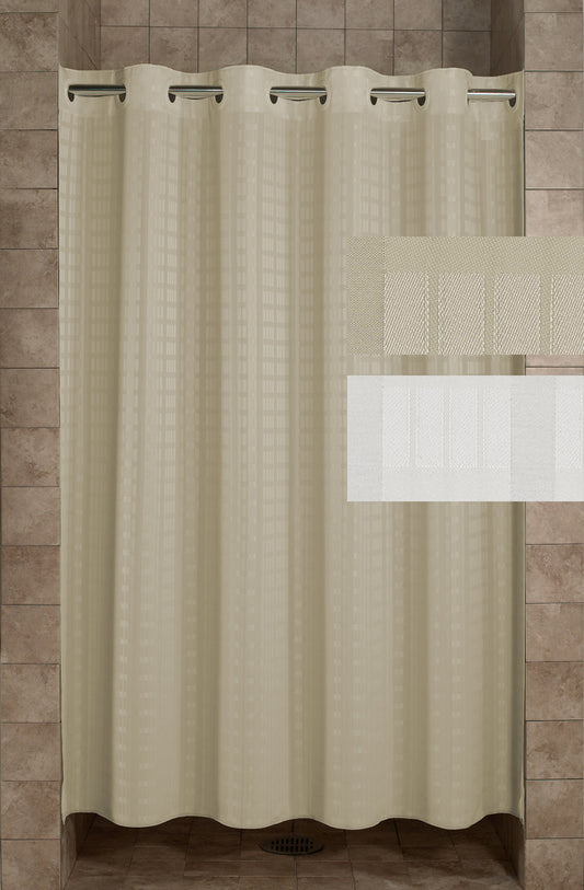 OTRT Litchfield Beige 71x92" Shower Curtain